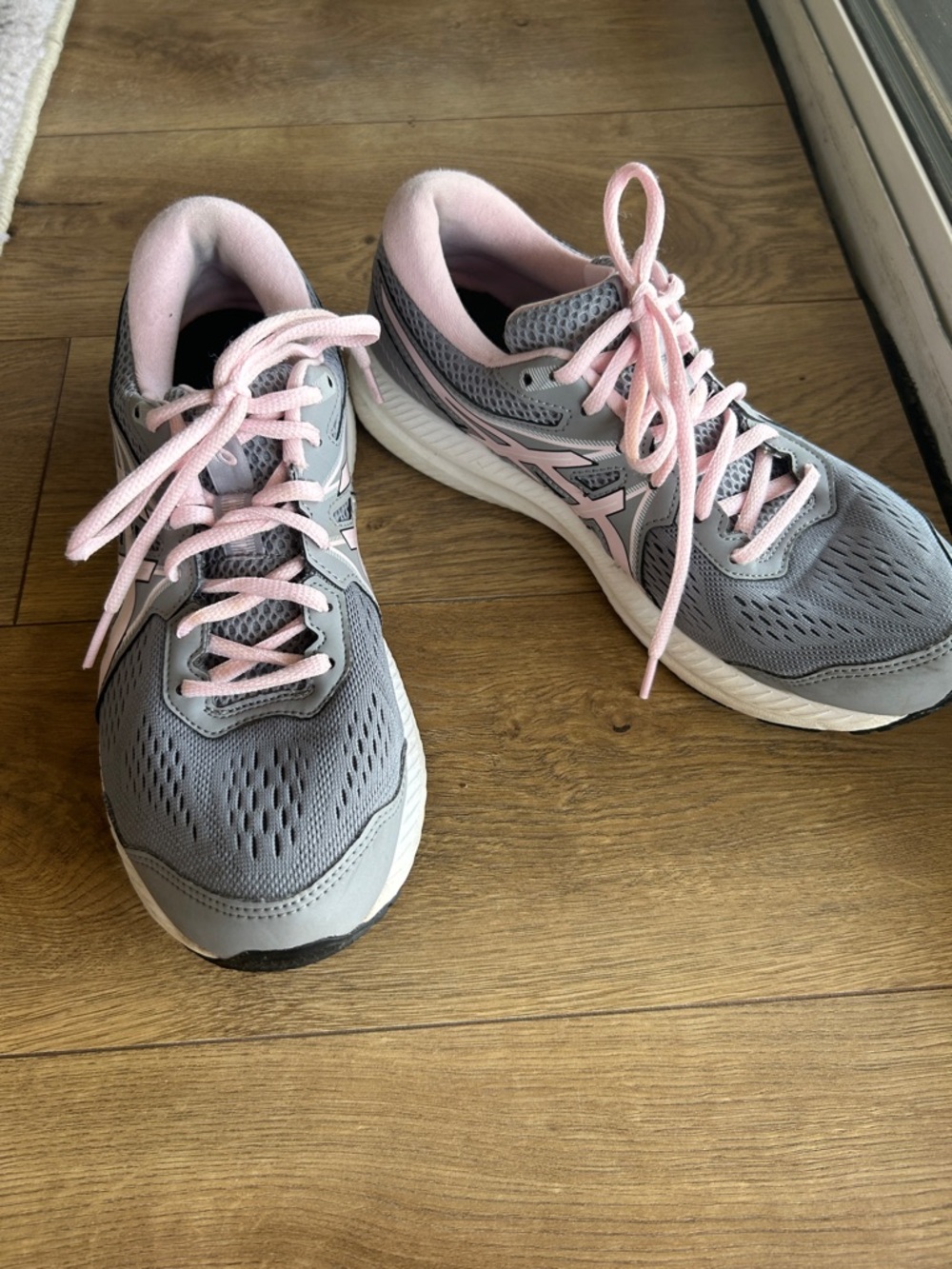 ASICS Gray and Pink Women's Running Sneakers - Picture 4 of 9
